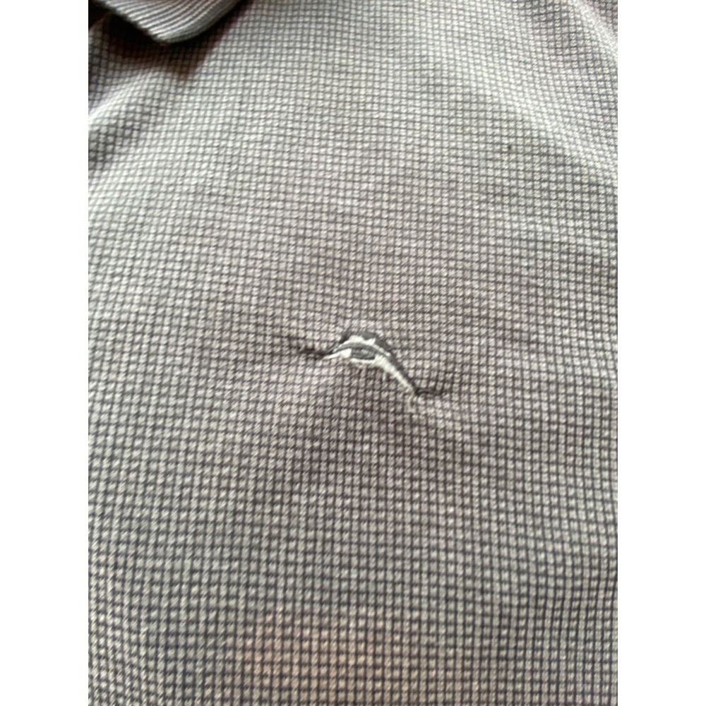 Tommy Bahama Mens XXL Gray Waffle Knit Short Sleeve Polo Shirt Marlin Logo - Picture 5 of 8